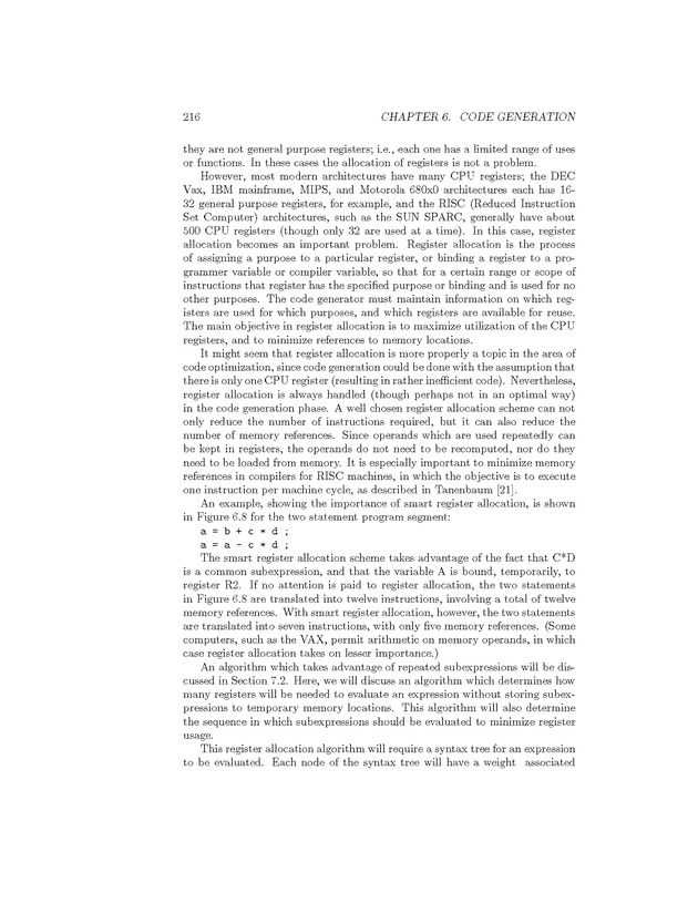Compiler Design: Theory, Tools, and Examples - Page 216